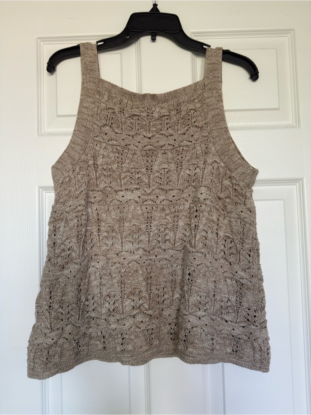 J. Jill Crochet Knit Tank Top in Khaki - Picture 2 of 8